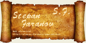 Stepan Faranov vizit kartica